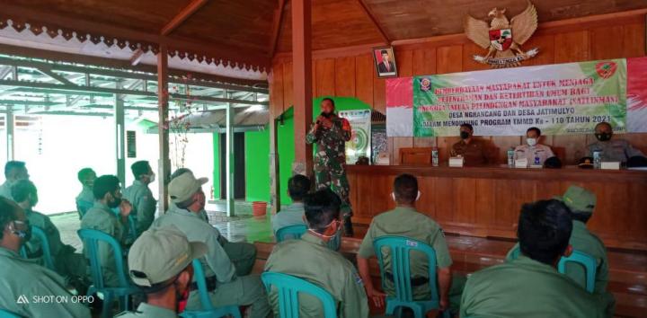 Danramil Tambakrejo Sosialisasi Keamanan Dan Ketertiban Linmas Dilokasi TMMD 110 Bojonegoro